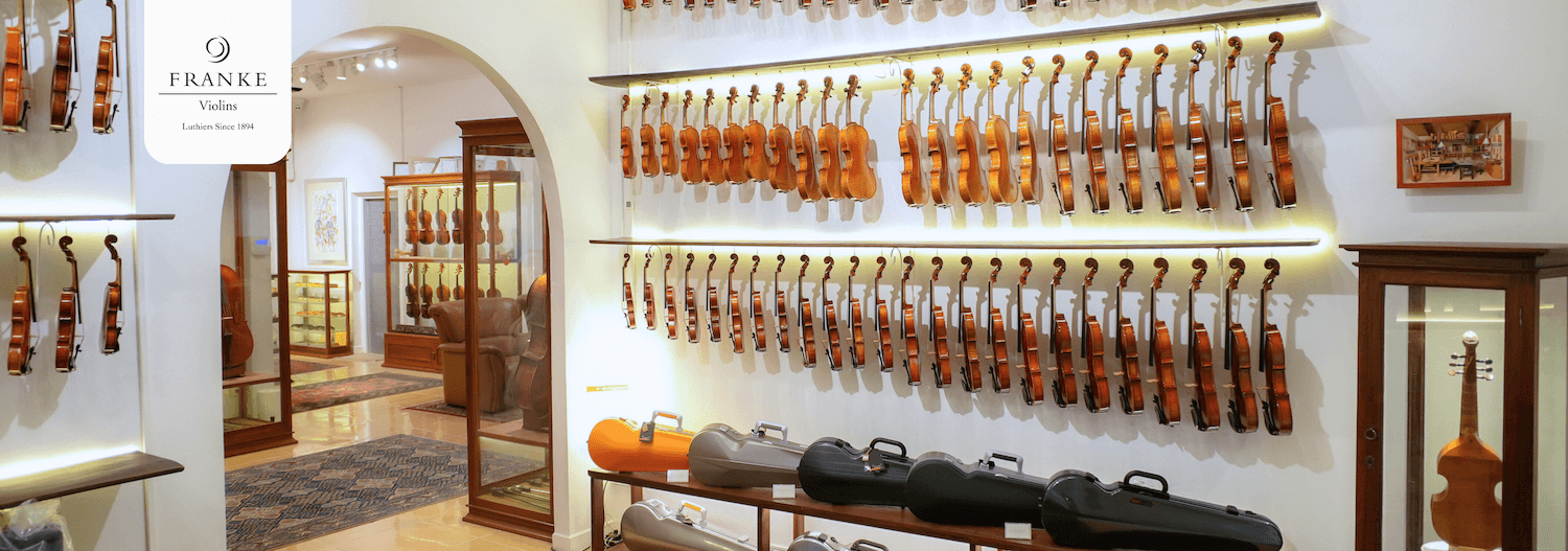 FRANKE Violins showroom with instruments displayed